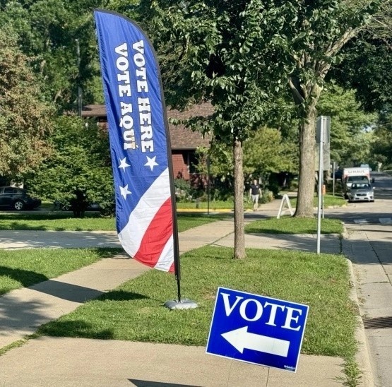 Vote street banner