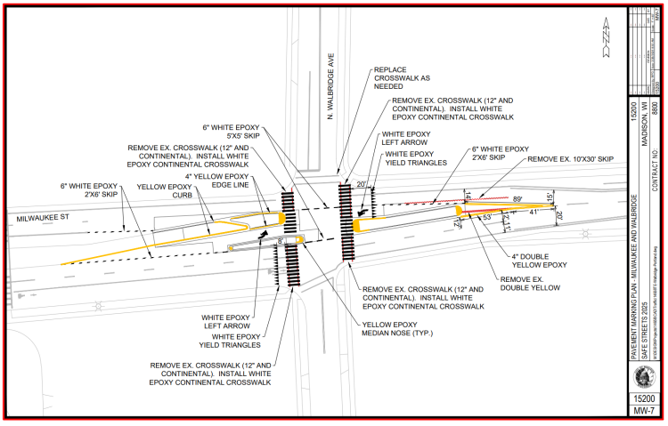 Rendering of plans for the crossing improvements at Milwaukee Street and Walbridge Avenue.