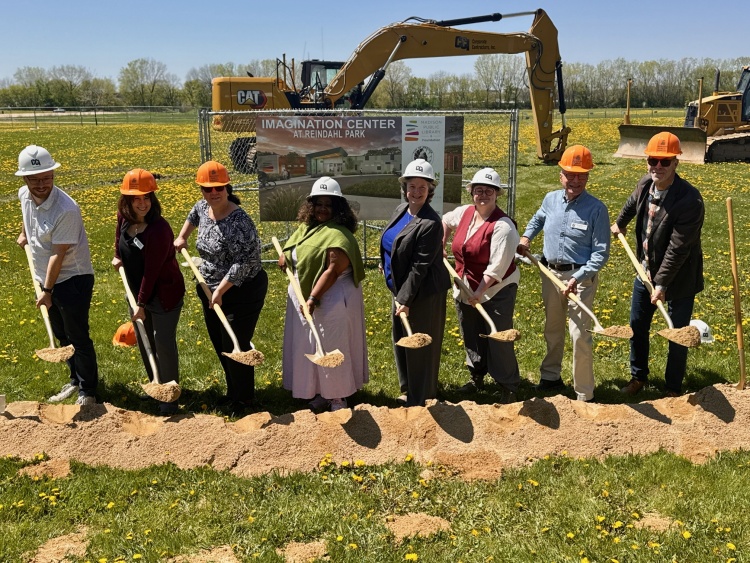 Alders and Mayor at Imagination Center groundbreaking