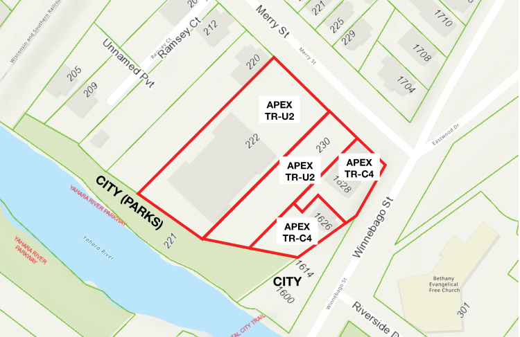 map of lots near winnebago and merry streets