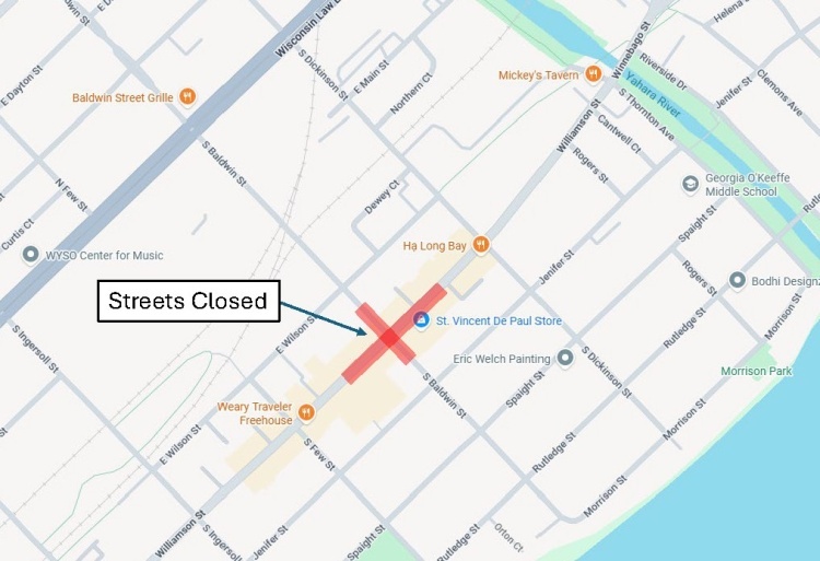 map of street closures
