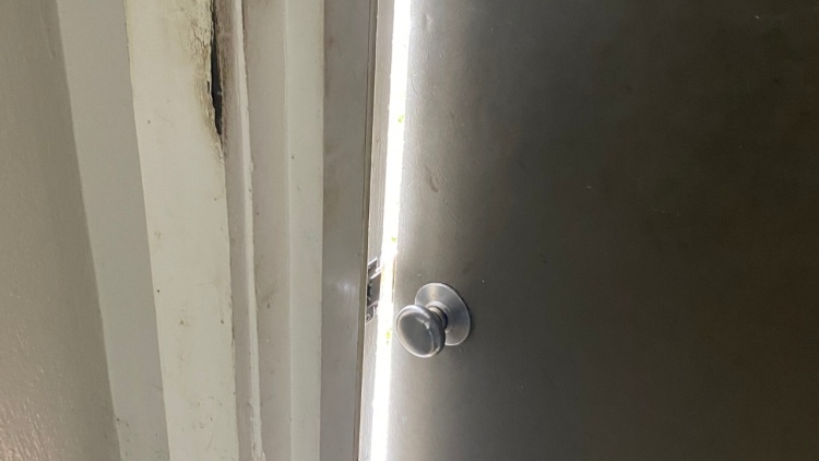 Door cracked open