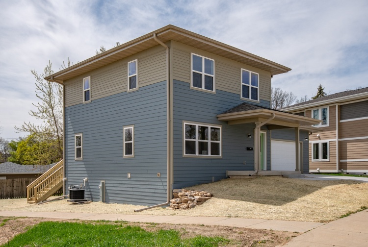 Exterior of a newly built home