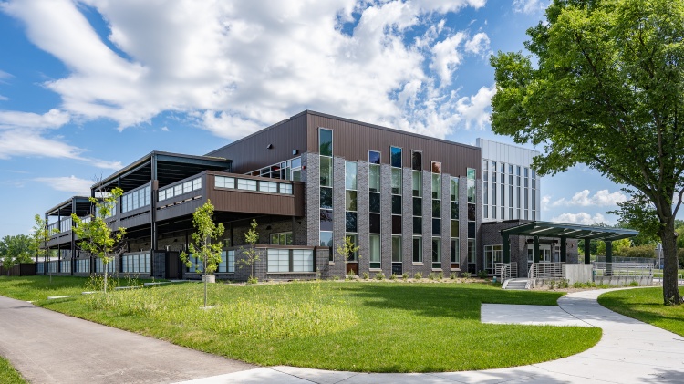 Exterior view of the men's shelter on Bartillon Drive in Madison