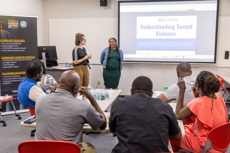 Bantaba program presentation at the African Center for Community Development