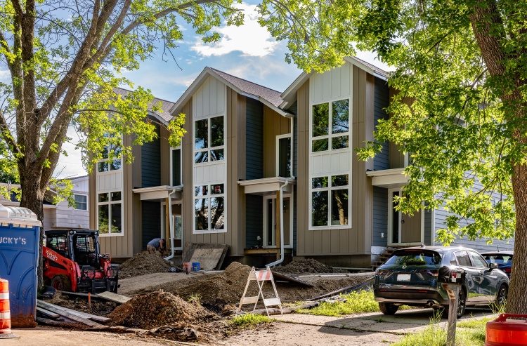 Exterior view of the new town homes on Theresa Terrace