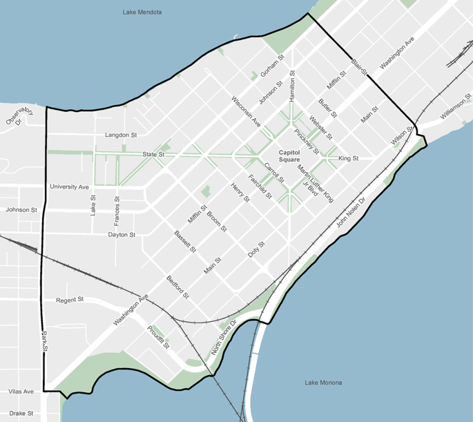 Downtown Area Plan planning area. 