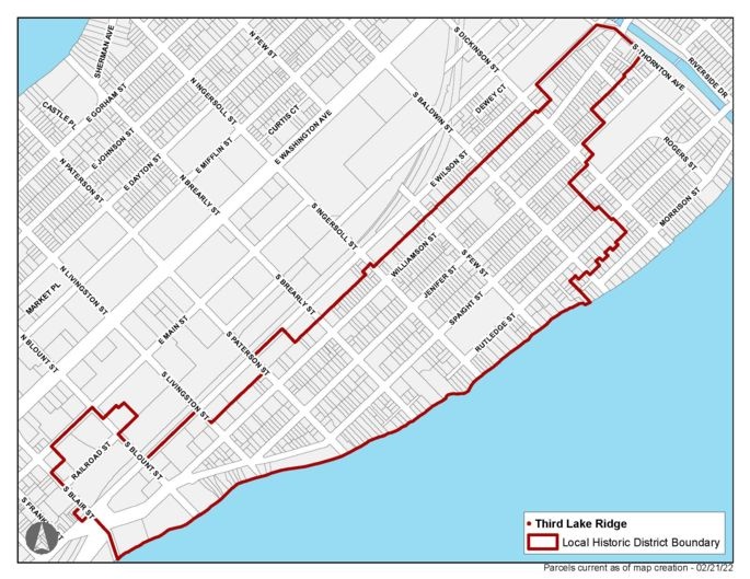Map of Third Lake Ridge local historic district