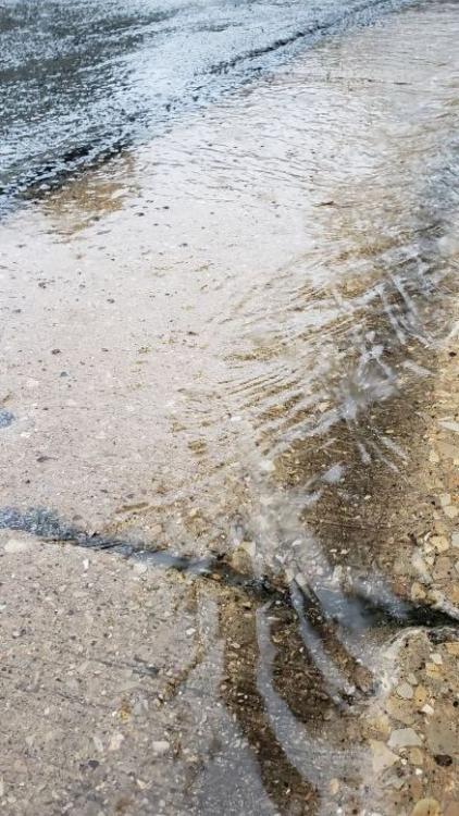 Stormwater along curb