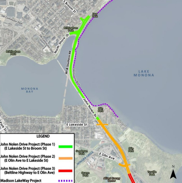 John Nolen Drive Construction