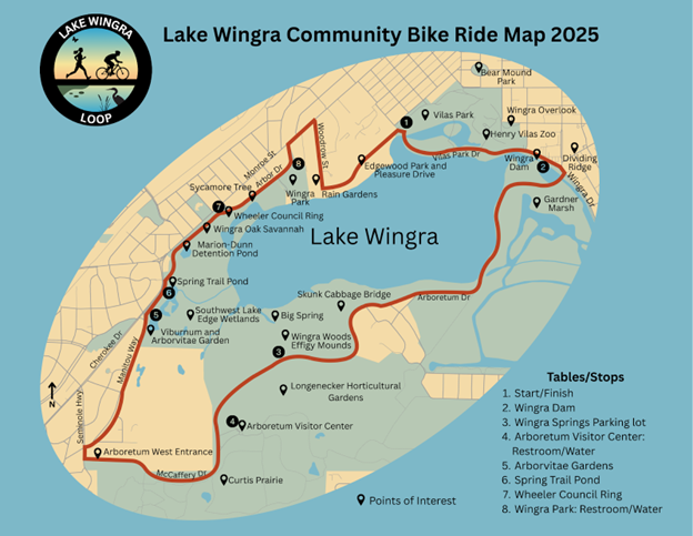 lake wingra loop map