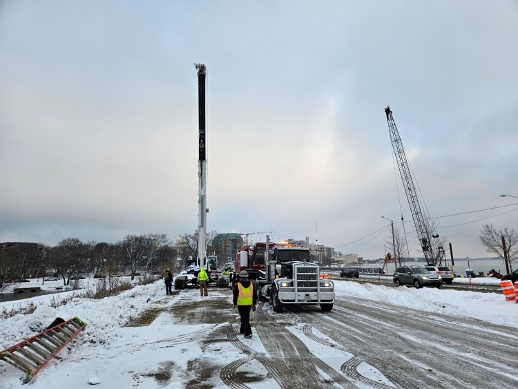 Construction on John Nolen Drive December 2025