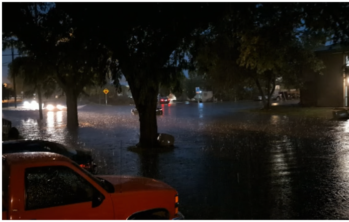 Resident submitted photo from Johnson and Third overnight 6/23-6/24