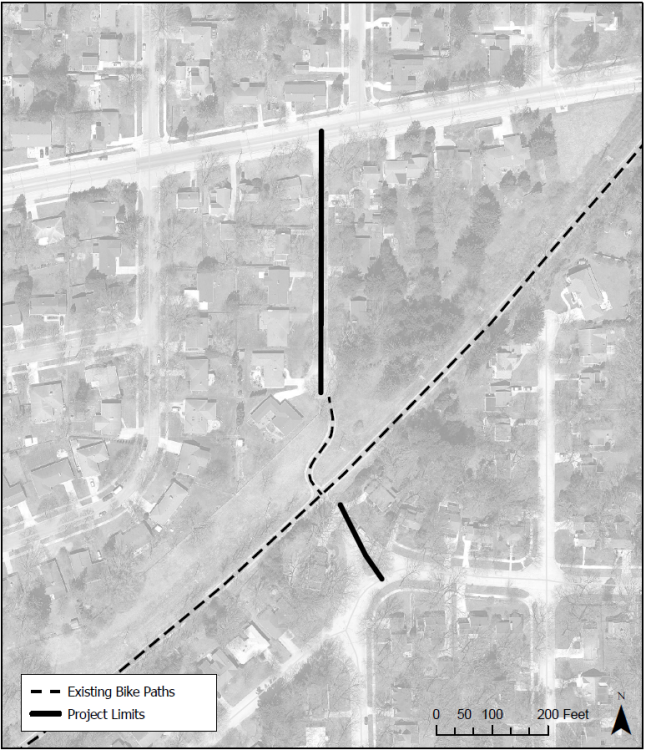 Project limits are from intersection of Parman Terrace at Odana Road, to the south end. Council Crest from west end to Hiawatha Drive.