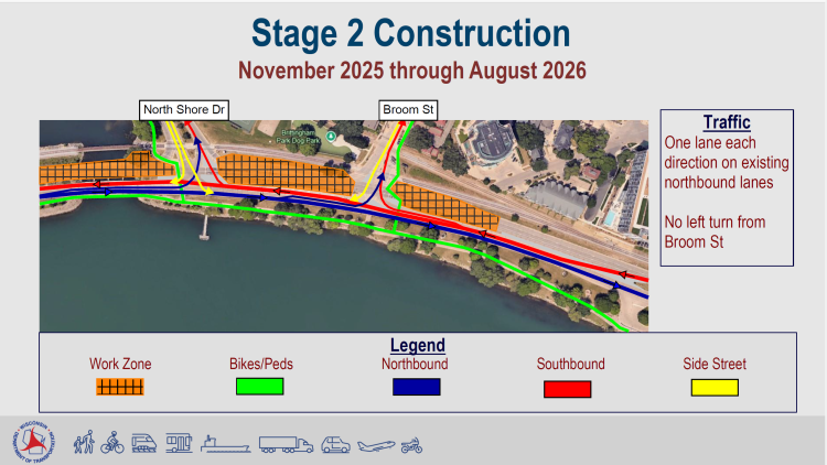 stage 2 construction John Nolen Drive