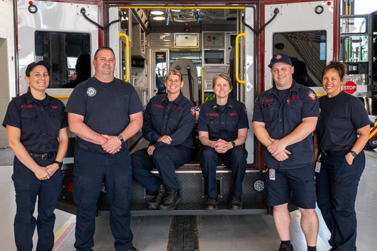 Jon Durst with members of the EMS Training Division