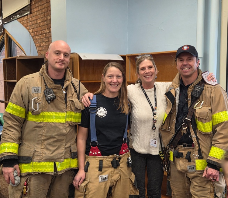 Local community hero with members of Engine 4