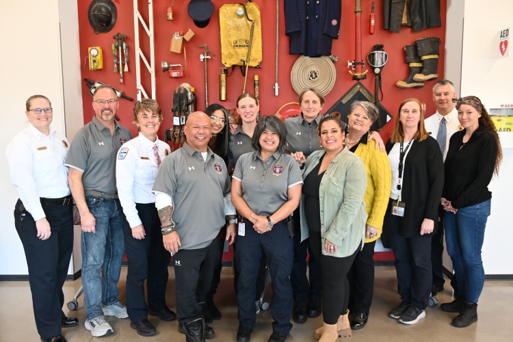 Bavery with members of the MFD Peer Support Team