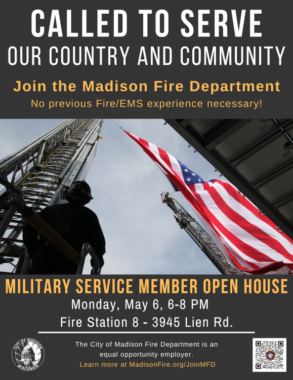 Military service member open house event poster