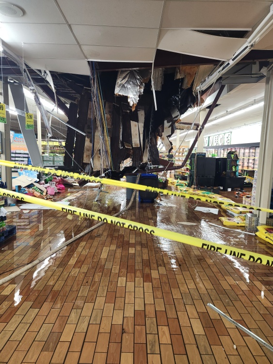 Scene tape outlines the safety perimeter established by the MFD HURT