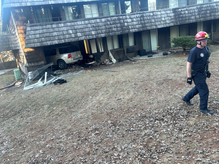 Fire Fighters at heavy rescue scene.