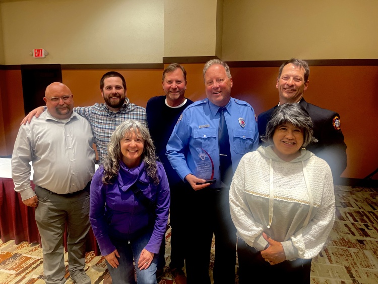 Scott Strassburg with members of the MFD Fire Prevention Division