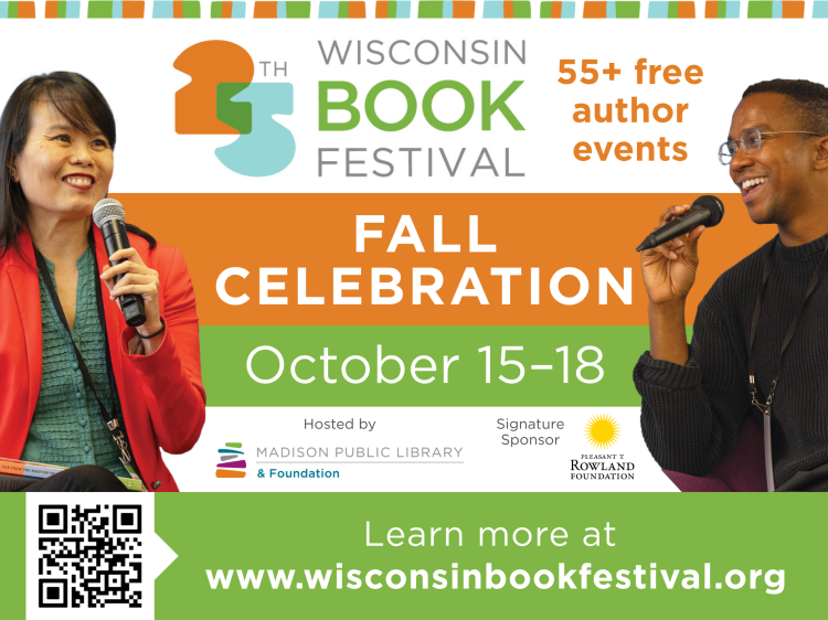 Wisconsin Book Festival Fall Celebration is October 15-18, 2026. 