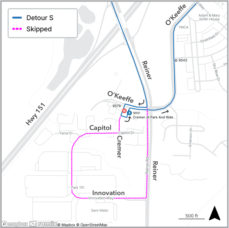 route s stop closure