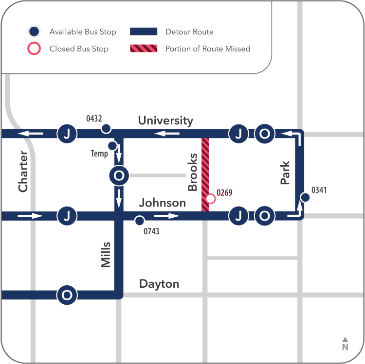 Brooks St. is closed