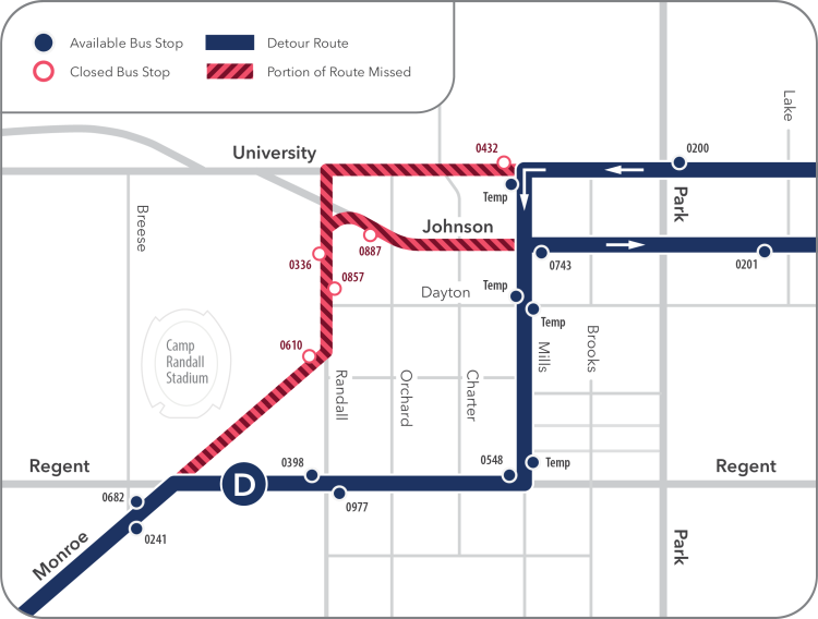 route d detour map