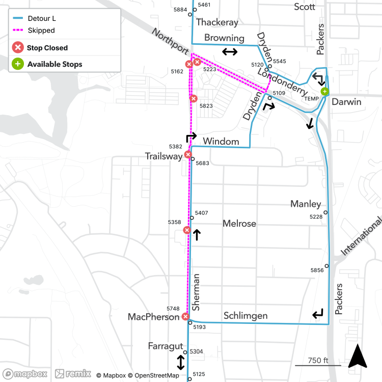 a portion of sherman ave, northport and dryden are closed.