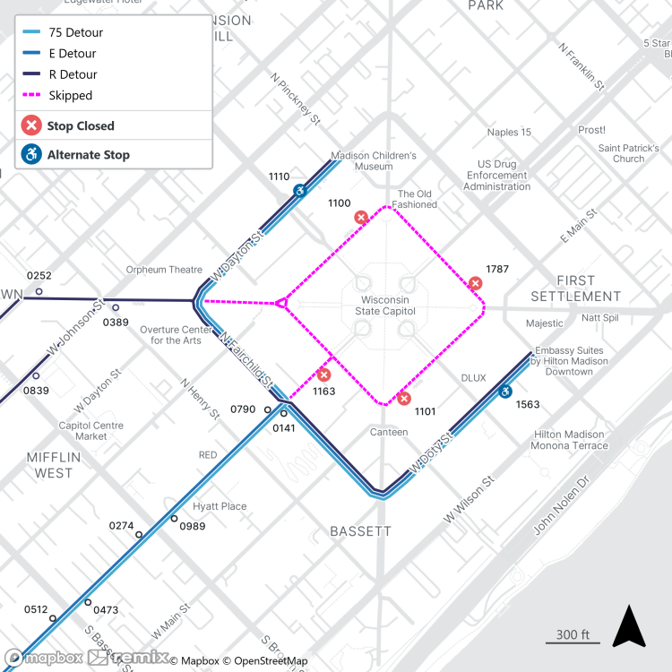 street closures around the Capitol