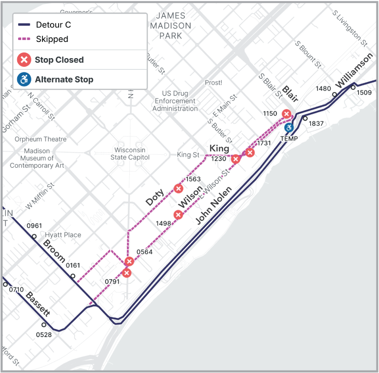 route c ironman detour