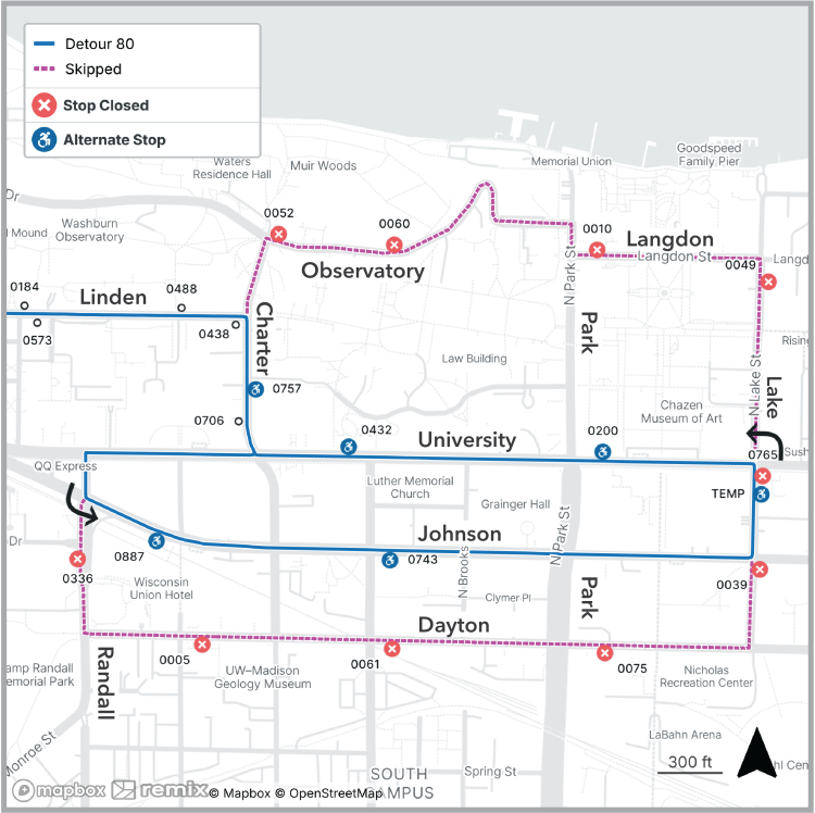 route 80 detour