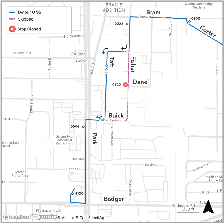Fisher St. detour