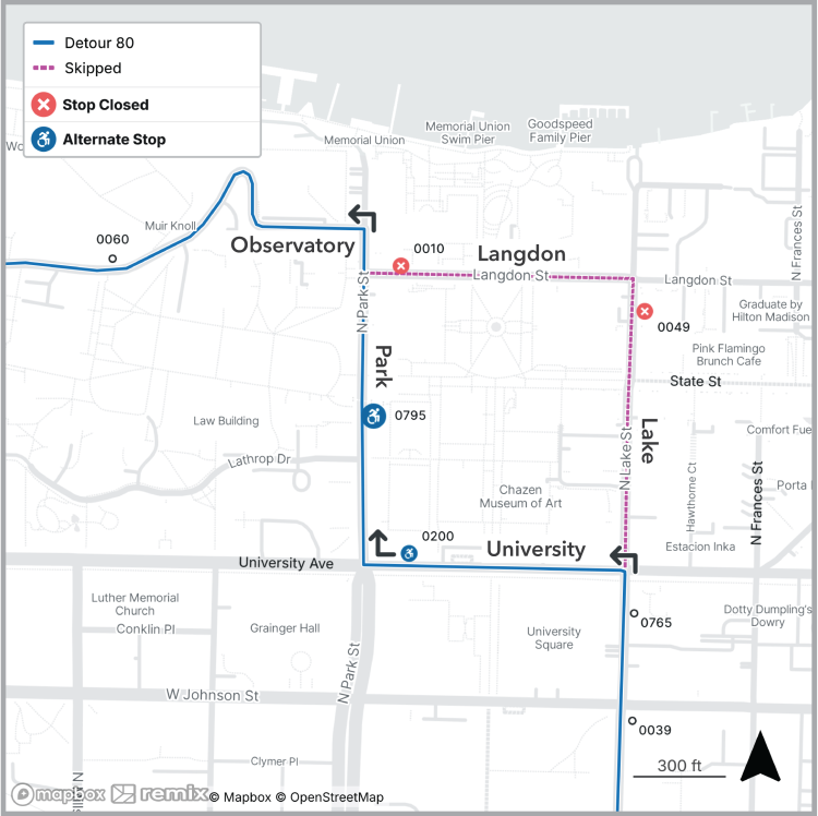 road closures on lake and langdon streets