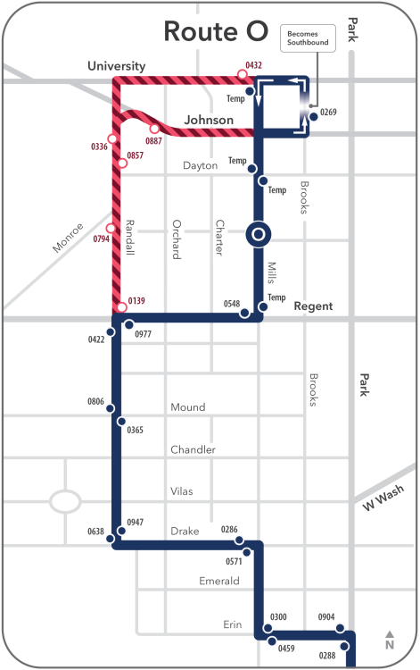 route o detour map