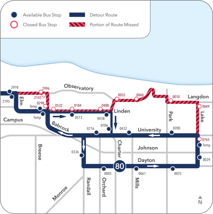 Route 80 detour on Saturday, March 15, 2025.