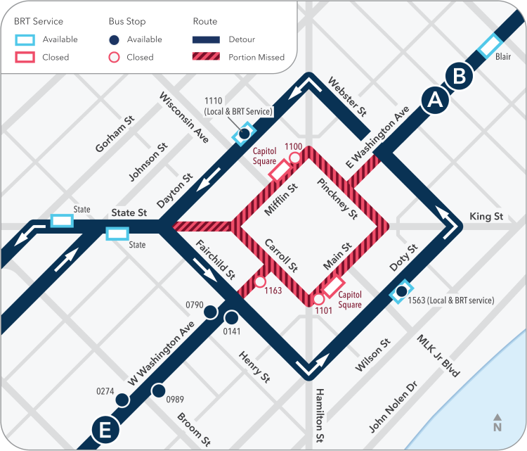 detour map for capitol street closures