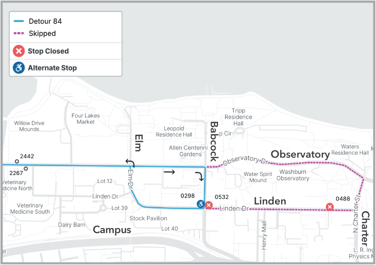 observatory and linden streets closed