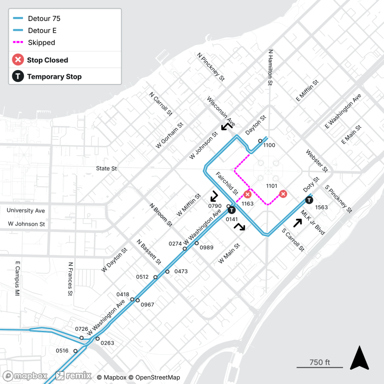 street closures around the square