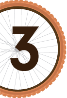 cartoon wheel with #3 inside