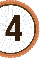 cartoon wheel with #4 inside