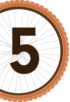 cartoon wheel with #5 inside