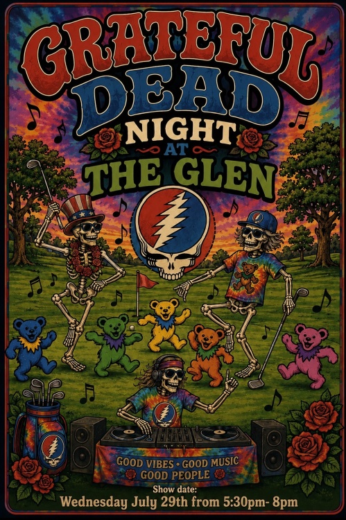 Poster with skeletons and bears