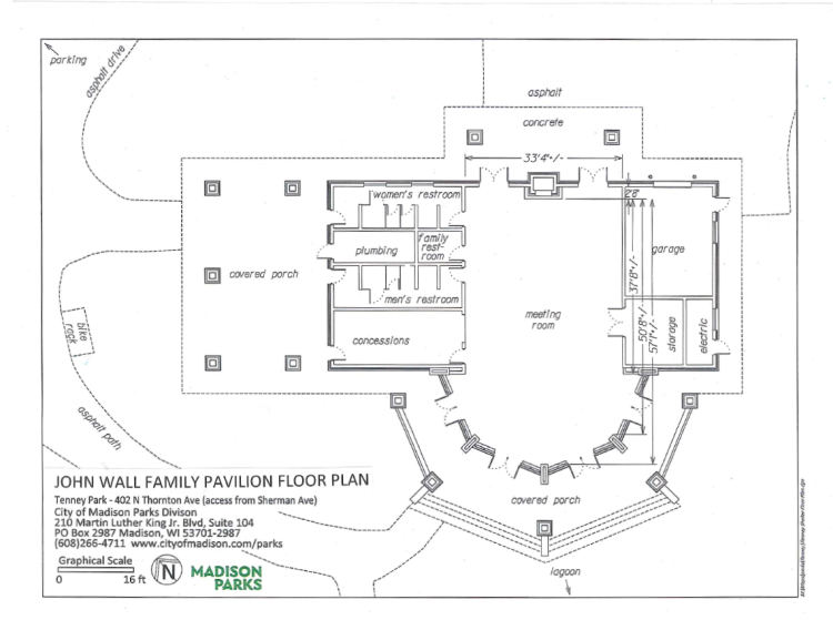 John Wall Family Pavilion floor plan