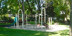 Playground equipment.