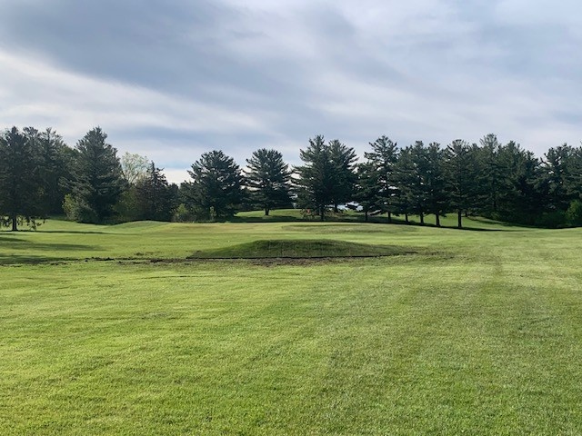 A recently constructed final forward on hole #12 at Yahara Hills Golf Course.
