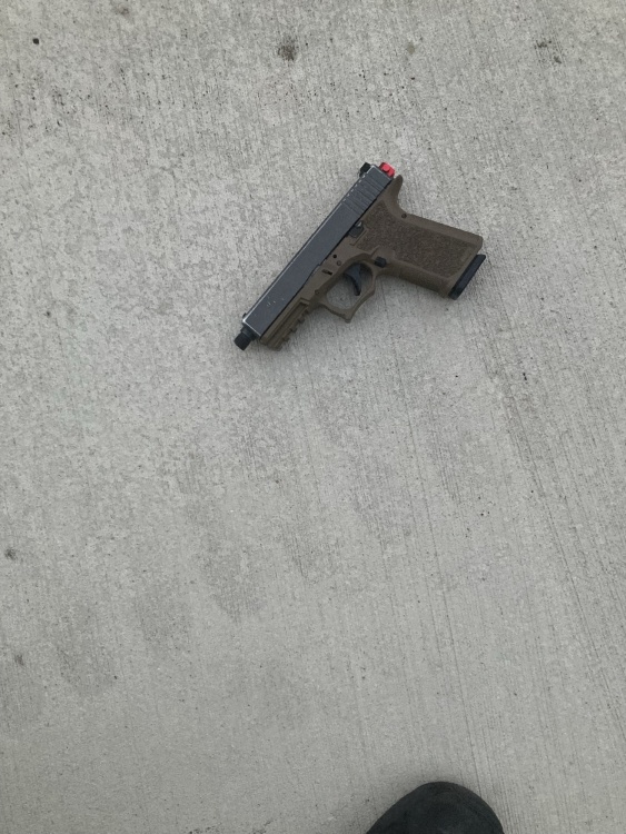 Recovered automatic handgun