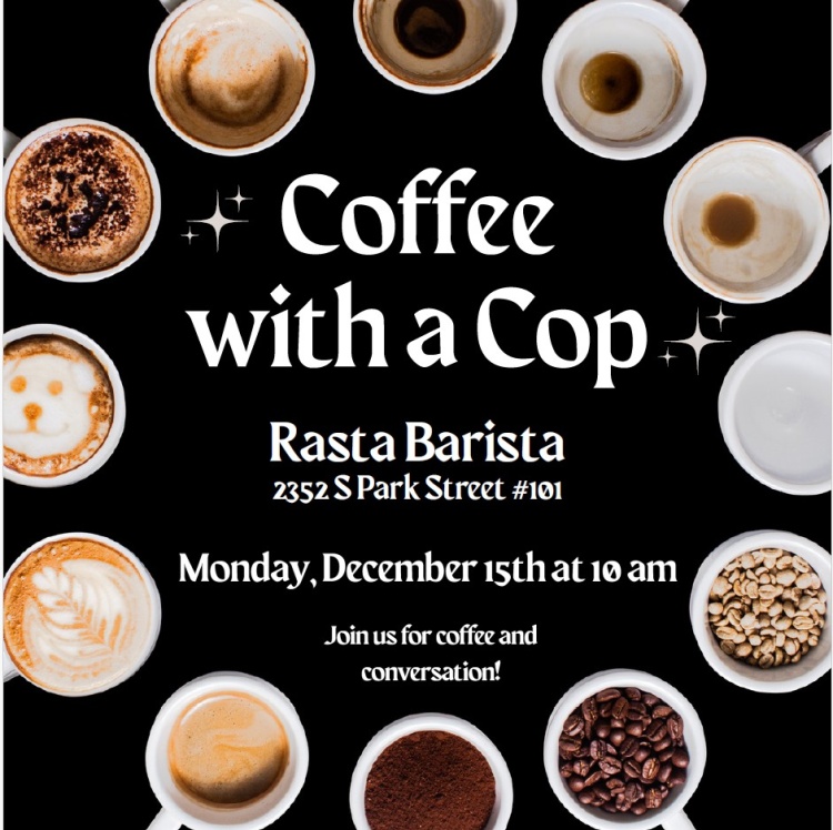 Coffee with a Cop on December 15 at Rasta Barista